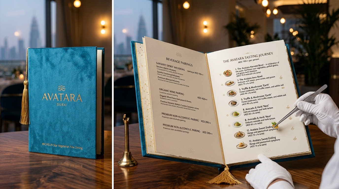 Avatara Dubai Menu