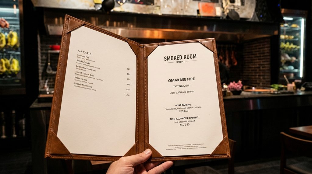 Smoked Room Dubai Menu